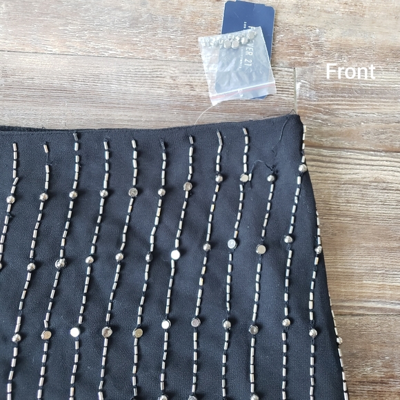 NWT Black with Silver Beaded Skirt size 28 - Picture 5 of 10